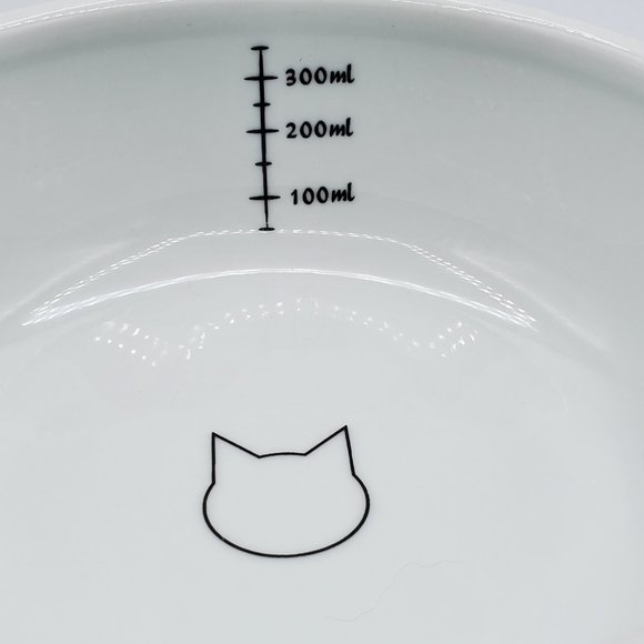 Neco Ichi Raised Cat Water Bowl, Cat, Ceramic, Paw Prints and Cat Silhouette - Picture 8 of 9